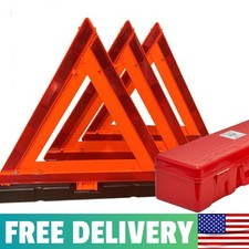 Safety Lites Roadside Emergency Reflective Warning Triangles With Carrying Case,