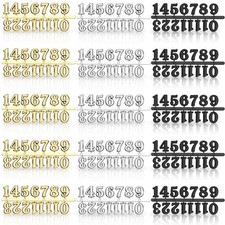 15 Pieces Clock Numerals Kit in Black Silver Gold DIY Digital Multicolor 