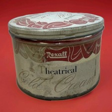 Rexall Theatrical Cold Cream Tin, 1 Pound, 3  , VNTG