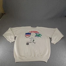 Vintage Desert Storm Sweatshirt Mens XL White Desert Shield 90s USA Graphic