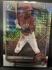 2025 Bowman - Chrome Prospects Naibel Mariano #BCP-99 Mojo Refractor (RC)