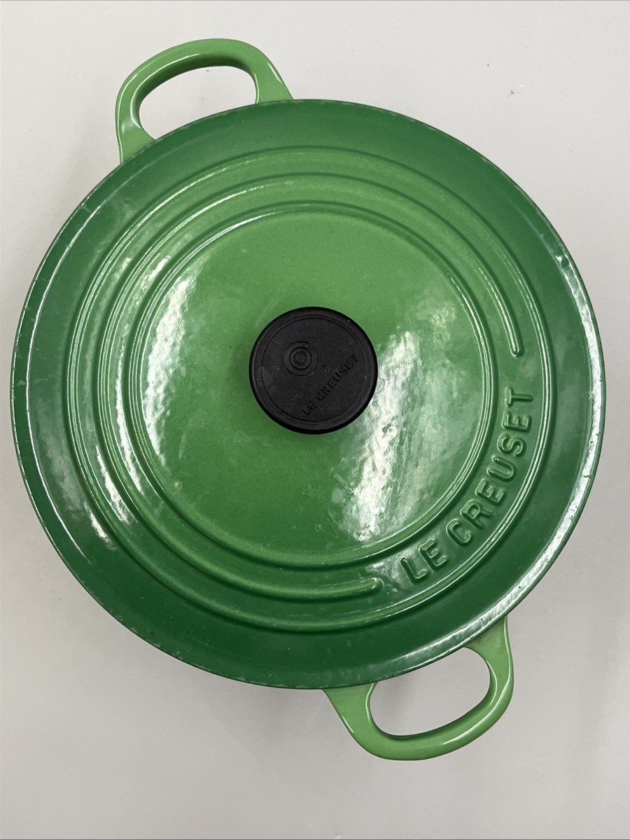 LE CREUSET Cocotte Ronde 22cm or 9” Dark Green Dutch Oven 3