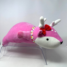 Pillowfort Classic Pink Deer Weighted Throw Pillow Plush Stuffed Animal Toy 18"