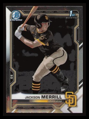 JACKSON MERRILL 2021 BOWMAN CHROME DRAFT 1ST BASEBALL #BDC-119 PADRES