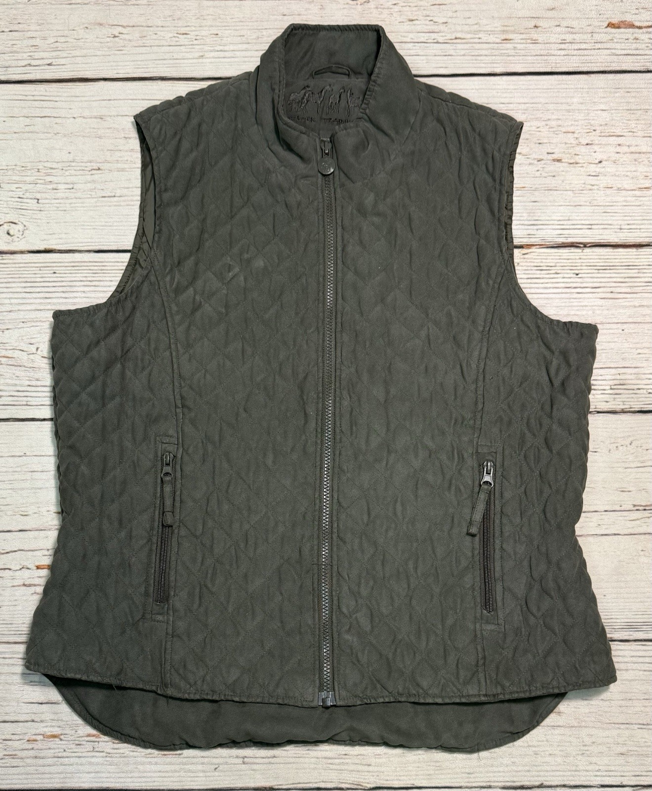 OUTBACK TRADING COMPANY Quilted Vest Women’s Sz L Green