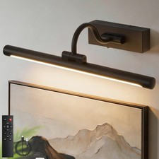 Wireless Rechargeable Picture Light for Wall, 16 Inch Battery Operated Art Li...