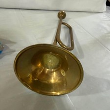 Vintage Brass Bugle Candlestick Holder