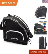 Multi-Pocket Skate Carrier Bag - Black with White Trim for Skates Up to Size 13