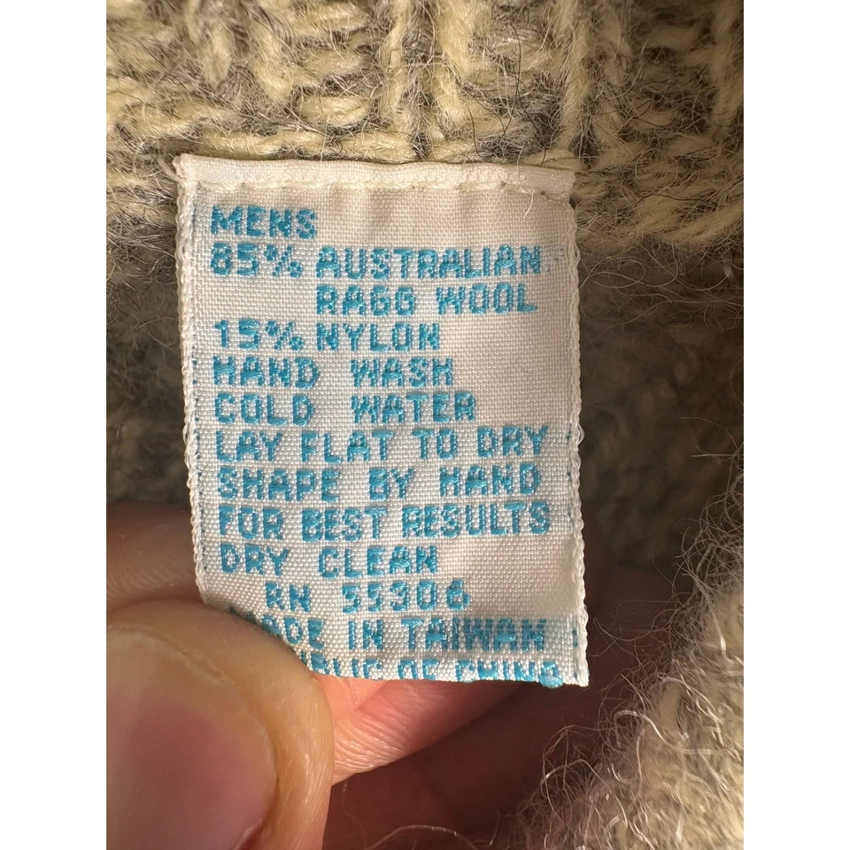 Cárdigan suéter chal Eastern Mountain Sports EMS para hombre vintage tejido con cable Foto 4 de 4