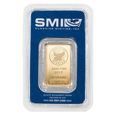 10 Gram Sunshine Gold Bar (New w/ Assay, MintMark SI) 4898.30 per troy oz