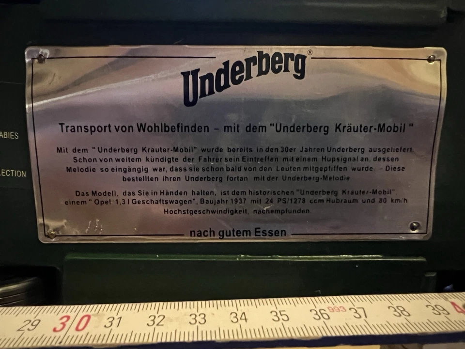 Underberg Kräutermobil, Truck, Holzauto mit Anhänger mit Spieluhr, gebraucht - Bild 3 von 3