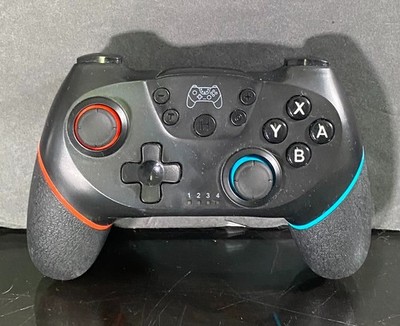 Wireless Pro Controller Nintendo Switch ~ Black w/Red/Blue ~ TESTED