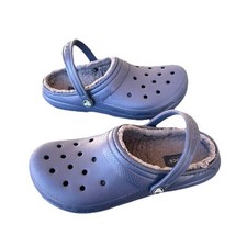 Crocs Classic Lined Clogs Big Kids Size J 5 Blue
