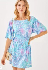 New SALE Via Del Mar Lilly Pulitzer Parigi Skort Romper Dress 🍭 xl NWT $168
