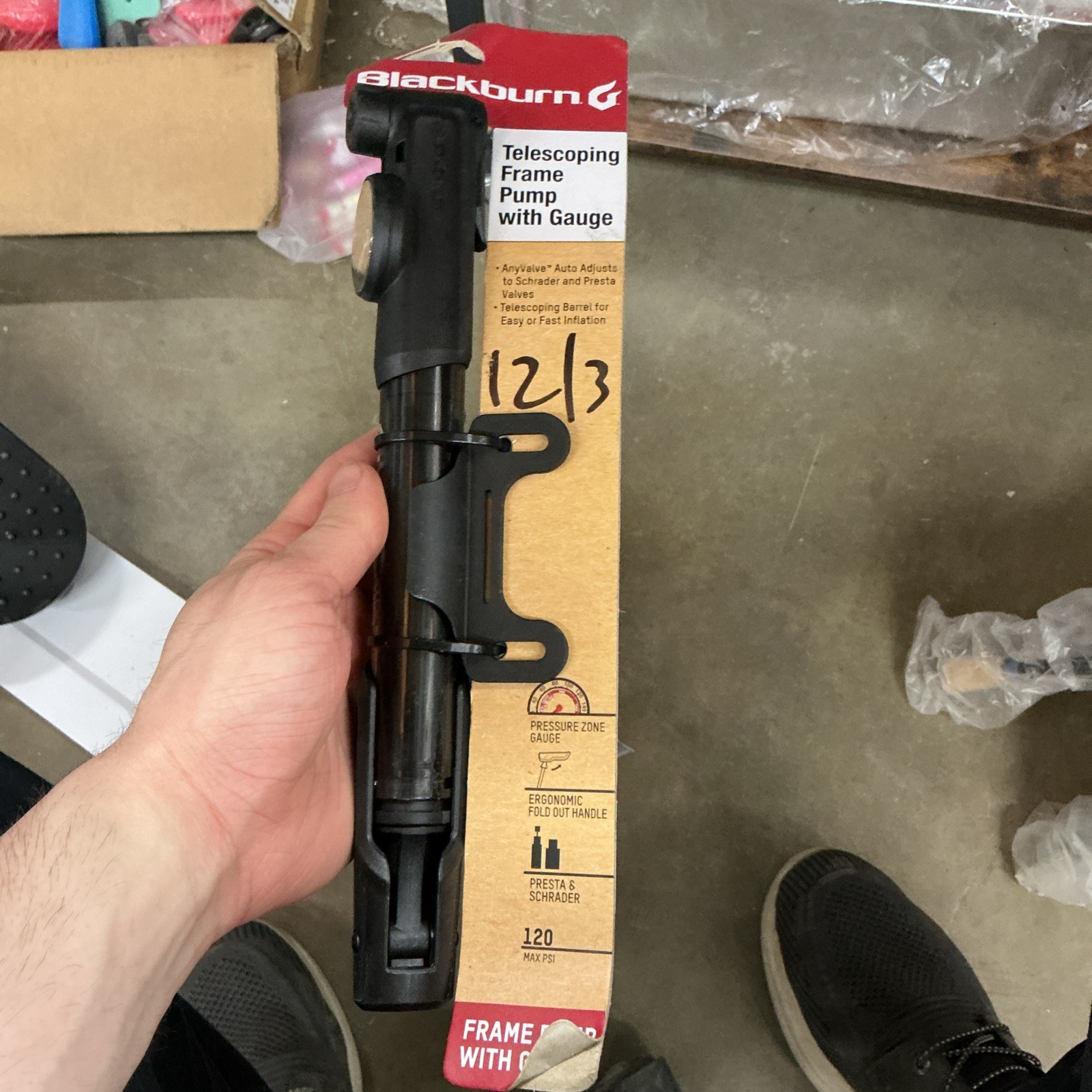 Blackburn Bike Telescoping Frame Pump w Gauge Mounting Hardware