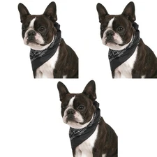 3 Pack Paisley Polyester Triangle Dog Bandanas Lightweight Stylish Pets