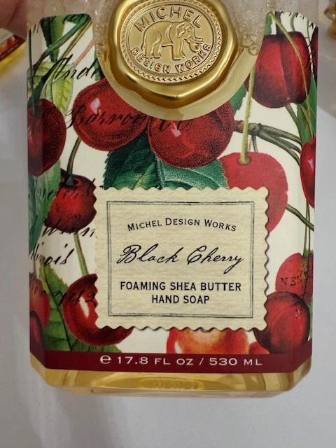 (2-Pack) MICHEL DESIGN WORKS ~ BLACK CHERRY Foaming SHEA BUTTER HAND SOAP - Image 2 of 4
