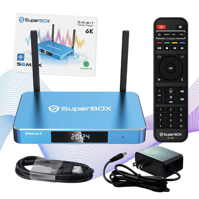 2025 SuperBox S6 Max Smart TV Box 4GB+64GB WiFi 6 Voice Remote 6K Android 12