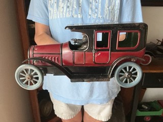 Antique KARL BUB Tin Limousine w/Chauffeur Germany 1920s