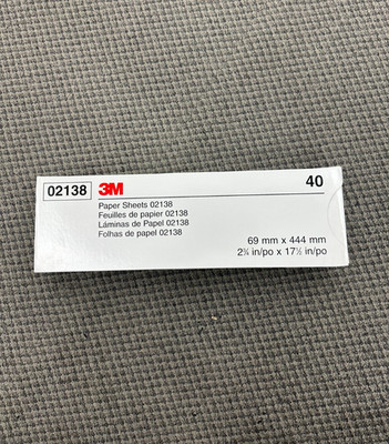 3M Paper Sanding Sheets 2-3/4'' x 17-1/2'' 40D (02138)