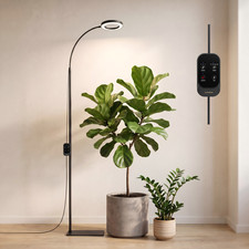 20W Full Spectrum LED Plant Light Timer w/ Stand Grow Lights for Indoor Plants