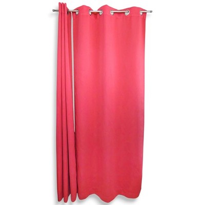 Large 2pc Pair Sun Zero Riley Hot Pink Blackout Grommet Curtain Panels 40''x 84''
