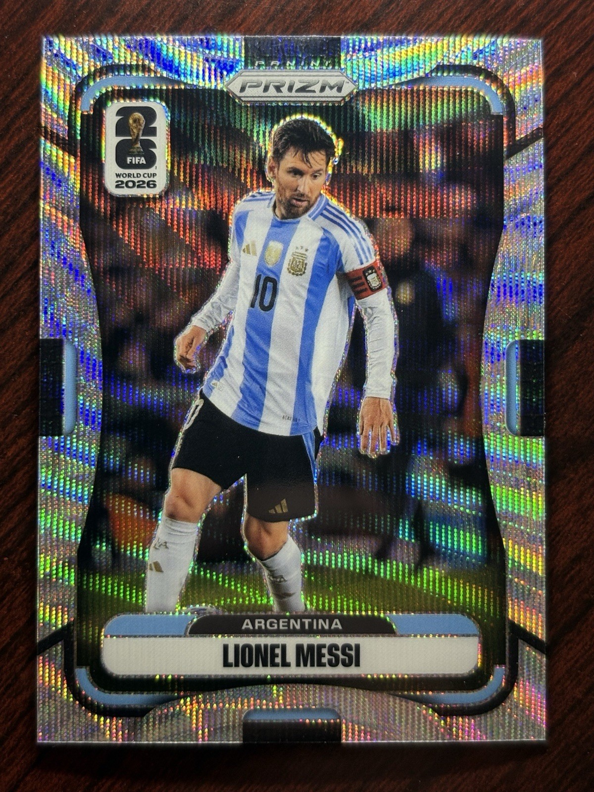 2026 Panini Prizm FIFA World Cup Lionel Messi Silver Wave SP Argentina #10