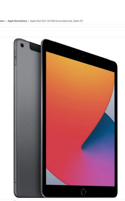 Apple Ipad 8 10,2'' 32GB Retina Wi-Fi only IOS Tablet PC 8. Generation grau 2020