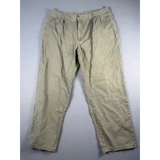 Duck Head Mens Pleated Chino Pants Olive Green 100 Cotton 40x30 Straight Leg
