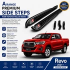 FOR TOYOTA HILUX 2021+ TRD RACING SIDE STEPS ROCK SLIDER STYLE HEAVY DUTY BLACK