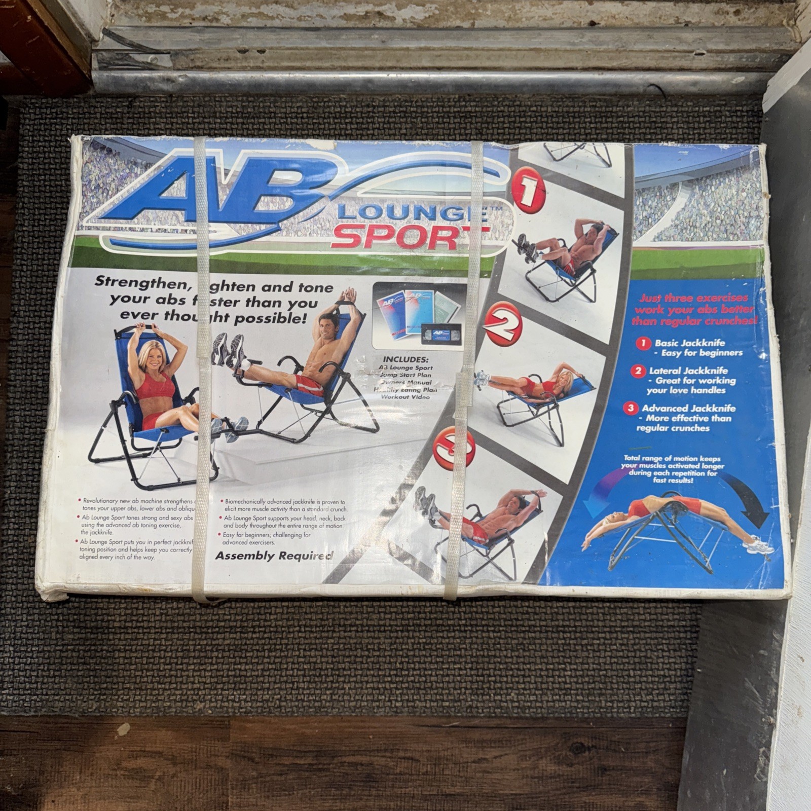 New Ab Lounge Sport Abdominal Core Exerciser Fitness Quest Back Decompression