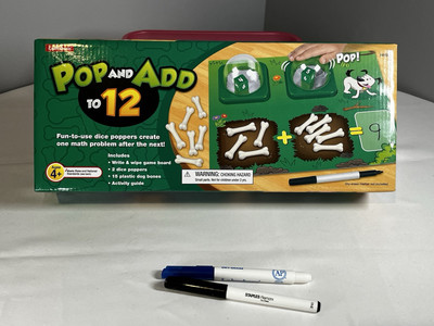 Lakeshore Pop & Add To 12 Game Fun & Interactive Math Learning Preschool Ages 4+