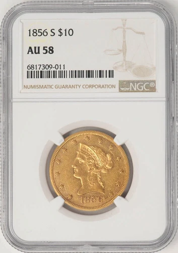 1856-S $10 Gold Liberty AU58 NGC 948201-12