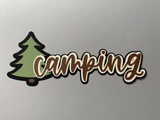 Camping Scrapbooking Layered Die Cut embellishment