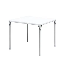34inch Straight Folding Table, White