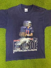 1995 New England Patriots - Drew Bledsoe - Vintage NFL T-Shirt Youth Large 