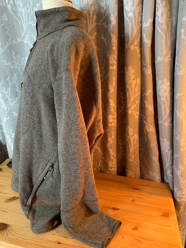 Men's AVALANCHE Brown Knit Zip up JackeT Size XXL - Picture 4 of 16