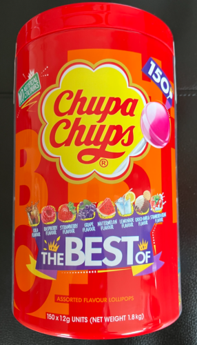 NEW Chupa Chups 150 Lollipops Bulk Lollies Jar Assorted Flavours FREE AU POST - Photo 1/1
