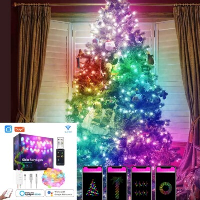 SMART WIFI WEIHNACHTSBELEUCHTUNG LICHTERKETTE BAUM LED FARBE APP CHRISTMAS MUSIK