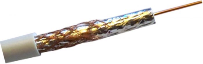 10m RG6 Digital RF Coaxial Cable 75 Ohm TV Satellite Aerial Lead White