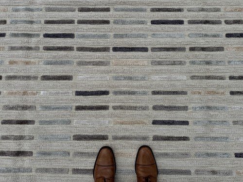 9x12 HANDMADE DESIGNER RUG HANDMADE handwoven modern oriental wool silk textured - Picture 6 of 17