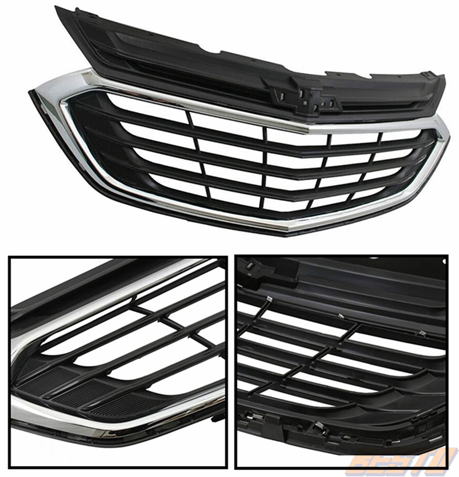 Front Upper Mesh Grill For 2018 2019 2020 2021 Chevy Equinox Grille