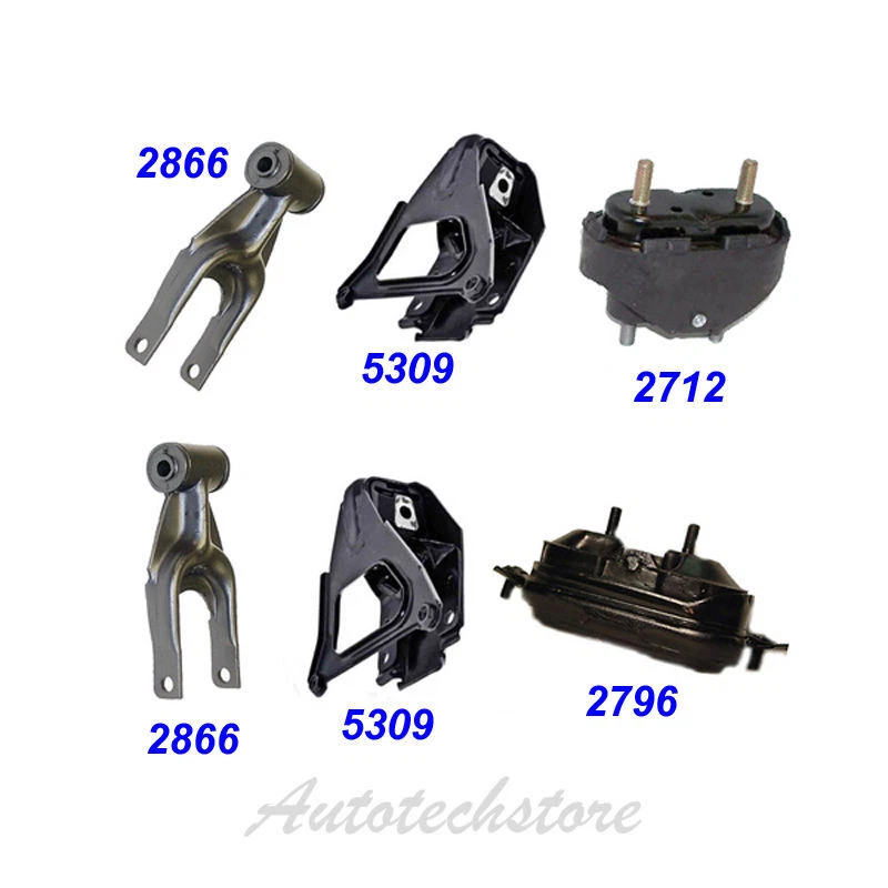 Комплект креплений двигателя и трансмиссии для Chevrolet Impala 3,8 л 2000-2005 годов выпуска 6 шт M661 - Изображение 2 из 4