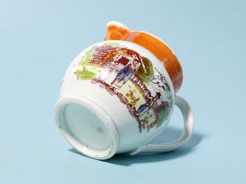 c1870 Sunderland Lustre Miniature Jug Family Scene Christmas Tree Ornament #1 - Picture 7 of 8