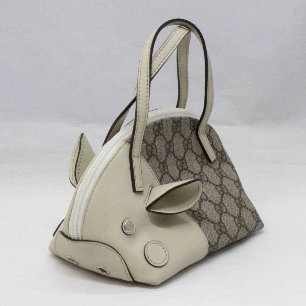 Gucci Children Gg Supreme Pig Motif Mini Handbag almost unused From Japan