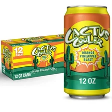 FREE SHIPPING CACTUS COOLER SODA Orange🍊Pineapple🍍12 Pack Cans, 