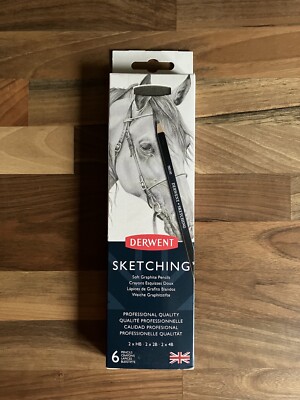 Derwent Profi Skizzenstifte 6er Set Metalldose Anspitzer Graphit
