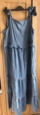 NEXT Ladies Maxi Dress Summer Dress Denim Look Size 14 blue