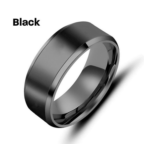 Titanium Stainless Steel 8mm Brushed Finish Men Women Wedding Band Comfort Ring - Picture 7 of 11