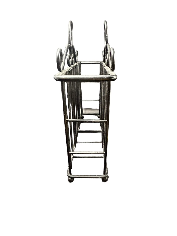 SOPORTE PARA CARTAS DE CORREO VINTAGE NEGRO HIERRO DESPLAZAMIENTO ESCRITORIO ACCESORIO PIES DE BOLA Foto 2 de 4